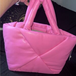 hot pink tote bag
